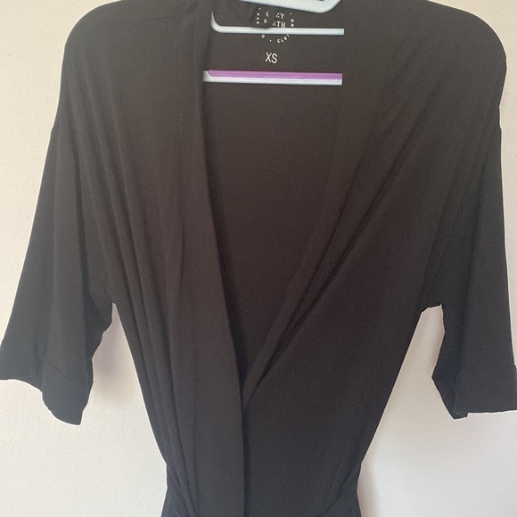 Cozy Earth Bamboo Black Robe XS - Picture 2 of 7